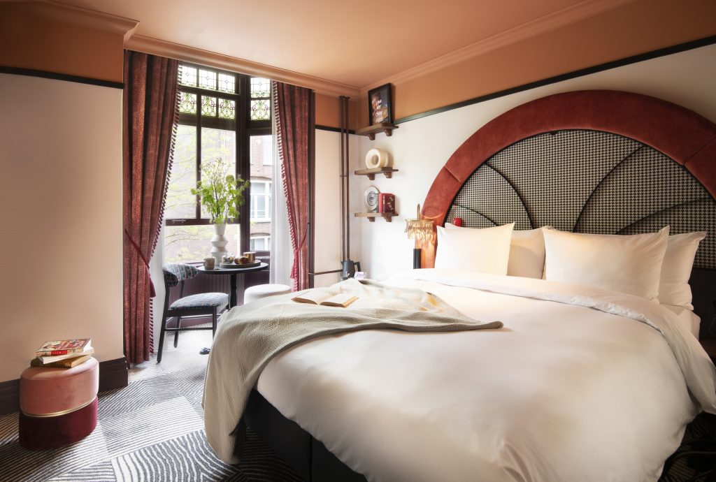 Guest bedroom at Jan Luyken Hotel in Amsterdam